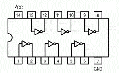 7404 NOT Gate IC